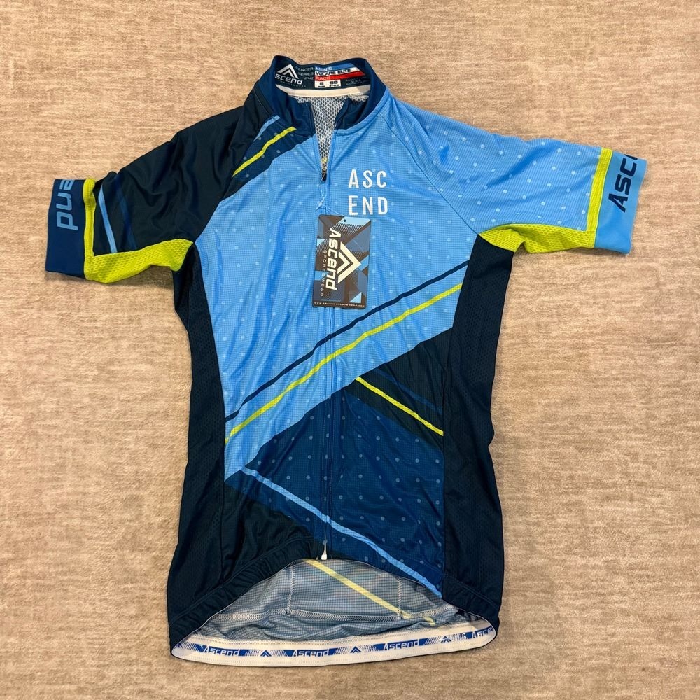 Ascend Volare Elite Men's Cycling Jersey Race Cut Performance Bike Top Size S